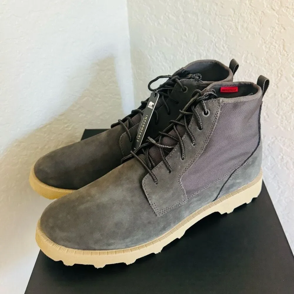 SOREL Caribou OTM Waterproof Chukka Men's Leather Suede Boot, Size 14, Brown NWT